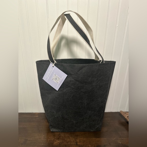 out of the woods Handbags - Out of the Woods sustainable tote bag. Washable paper tote. Leather lookalike